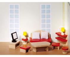 Goki 51716 Accesorio para casa de muñecas Juego de Muebles - Accesorios para Casas de muñecas (Juego de Muebles, Play Dollhouse, Madera,, 3 año(s), 390 g)