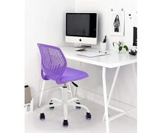 Aingoo Silla de Escritorio para niños Silla para niños Silla giratoria para niños Silla giratoria para niños Silla ergonómica Ajustable en Altura para niñas Niños Youth Resilient 100KG púrpura
