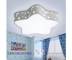 Regulable habitación infantil lámpara de techo, Iluminación de techo de interior de Niña Y Niño, Creativas Plafones infantil Estrella, Baby Niños Star Diseño romántica Focos para el LED Luz Techo