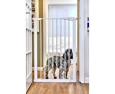 CALLOWESSE Barrera de Seguridad Extra-Hecha Para Niños & Mascotas 75-82cm x 110cm - A Presión (Blanca)