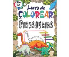 libro de colorear dinosaurios años 3-6: En color - Libro Para Colorear de Dinosaurios para Niños con Datos Curiosos