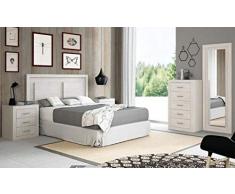 Muebles Baratos Dormitorio Matrimonio Completo, Subida A Domicilio, Cabecero, 2 mesitas, Espejo, Sinfonier, ref-79