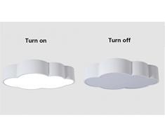 FANDBO@ Creativo LED Nube Lámpara de techo para niños niñas Dormitorio Habitación de niños jardín de infantes (52 * 32 * 10 cm, hierro + acrílico, luz blanca, 24W) ( Color : Blanco )