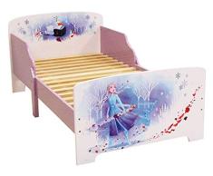 Fun House 713185 Disney Frozen - Cama de 140 x 70 cm, para niños, Panel de particulos, Color Morado