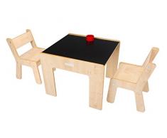 Little Helper FunStation Duo - Mesa para niños y juego de 2 sillas, 24m+, color negro