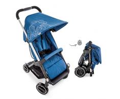 Hauck Micro silla de paseo compacta hasta 18 kg, con respaldo reglable, plegable, ligera, manillar regulable en altura, luces reflectantes, Star Denim (azul)