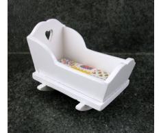 Muebles de Guardería Cuna Mecedora para Casa de Muñecas Wh053