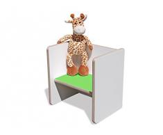 Taburete infantil reversible - blanco, verde con asiento - muy estable