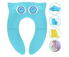SaponinTree Asiento de Inodoro Plegable, Plegable Viajes Potty Asiento Inodoro Reductor Infantil como Protector, Practico Fácil de Plegar WC Adaptador pare Casa,