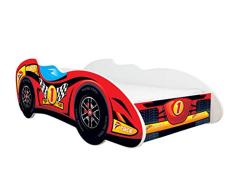 Topbeds - Cama infantil, diseño coche de carreras, colchón incluido