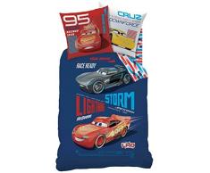 Disney Cars Generación Juego de Cama, algodón, Azul, 135 x 200 cm, 2 Unidades de Medida