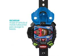 Vtech Turbo Force Racers - Coche control remoto con mando adaptado para llevar en la muñeca, conduce en 6 direcciones y activa el modo turbo, voces en español