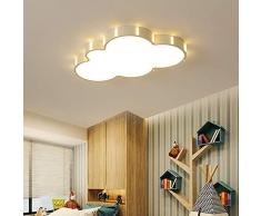 Ultra-delgado LED Lámpara de techo Blanco Dibujos animados Art Nube Diseño Plafones para Cuarto de los niños Niño Niña Habitación Balcón Moderno Iluminación del panel, Regulable con control remoto