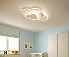 LHY LOFT Nube LED Infantil Plafón,Infantil Lámpara De Techo,Infantil Habitación Plafón,Resplandor Lateral Recorte del Cuerpo De La Lámpara Ultra Delgado,Blanco,A:42CM32W