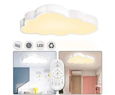 LZQ - Lámpara de techo LED de 48 W para habitación infantil, regulable, diseño de nubes, lámpara de techo para salón, dormitorio, nube, con mando a distancia
