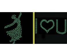 Dosige 100 Pcs Parche luminoso de la estrella Pegatinas de pared estéreo de dormitorio fluorescente 3D niños Pegatinas de pared decorativas Papel pintado de habitación de niños Colores mezclados aleatorios 3cm