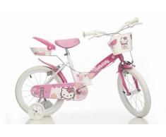 Dino Bikes - Bicicleta infantil (neumáticos de 14), diseño de Hello Kitty
