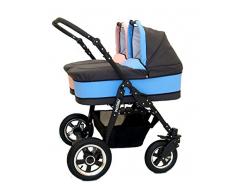 Carro gemelar 2en1. Capazos + sillas + accesorios. Desde nacimiento hasta los 3 años. Freestyle BBtwin duo cochecito doble (rosa + azul)