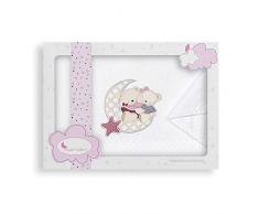 Sábanas Cuna Osito Amoroso Blanco Rosa