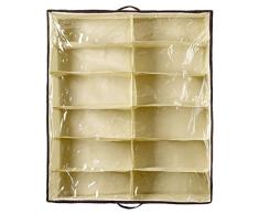 Bomcomi 2pcs / Set 12 Rejillas de Zapatos Debajo de la Cama Organizador para Adultos de los niños Zapatos Armario Organizador del almacenaje de la Caja