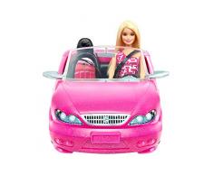 Barbie y su coche descapotable muñeca con coche, regalo para niñas y niños 3-9 años (Mattel DJR55) , color/modelo surtido