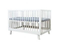 XY cuna Cama De Cuna De Pino Cuna De Madera Maciza Multifuncional Cama Infantil Europea Cama Para Niños Sofá Cama Cama De Juego (Color : White)