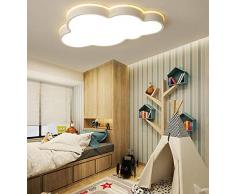 Lámpara Dormitorio Luz Techo LED Regulable Habitación Niños Luces Con Control Remoto Moderna Creativas Nube Forma Decorativas Iluminación Salón Lámparas Metal Acrílico L 50 Cm × W 35 Cm 31W Blanco