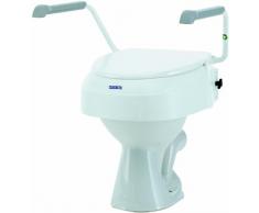 Invacare Aquatec 900 - Elevador de asiento de inodoro con tapa y reposabrazos, color blanco