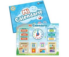 Mi Primer Calendario de SmartPanda - Juguete Educativo Magnético para Niños o Niñas - Incluye Reloj, Estación Meteorológica, Actividades y Emociones – para Pared o Frigorífico – en Español