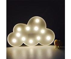 jysport LED Unicornio Noche luces habitación de los Niños Luz de ambiente Unicorn lámpara luz nocturna Baby \ Children 's Room Decoración, Clouds white