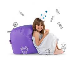 HAPPERS Puff Taburete Polipiel Indoor Negro