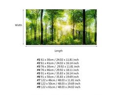 Fdit decoración de Acuario Fondo Verde Bosque Reptil HD Papel Pintado Efecto 3D Pegatina de Pared para Acuario