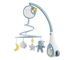 Chicco Next2Dreams - Móvil de cuna con melodías y sonidos blancos para cunas de colecho y madera, color azul