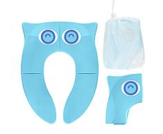 Asiento de Inodoro Plegable para Niños, Opret Tapa WC Orinal Bebe Reductor Compacto y Portátil Protector Inodoro para Viajes (azul)