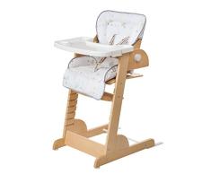 Roba-Kids 275067NLF183 - Trona evolutiva reclinable en madera con reductor de asiento.