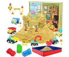 CROSOFMI Arena Magica Niños Playa Juegos Coche de Juguete Caja de Arena Plegable Adecuado para Niños Mayores de 3 Años