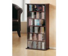 VCM Vetro-Torre para CD/DVD, para 150 CDs, Color Negro, Madera