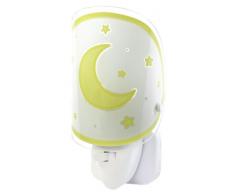Dalber 91231Lh - Luz Nocturna Led para Habitación Infantil, diseño de Luna, color Verde