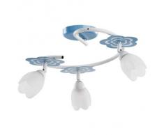 ALFA MARIA Blue 3 S Lampara infantil Lampara de techo colgante Lampara de arana (E14, 40W)