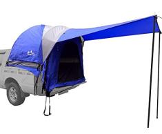 SMAUTOP S Tienda de Camiones Impermeable Doble Capa Tienda de camionetas Pick-up Coche Tene Ajuste para la Tienda de Camiones con Cama de 5.5 pies / 6.7 pies Gris Azulado