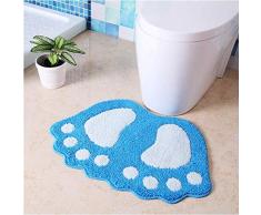 hello mia Alfombras De Baño con Forma De Pies Lindos Alfombrilla De Baño Antideslizante Alfombras De Inodoro Artículos De Tocador Alfombrillas Cuarto De Baño Alfombras De Baño (F) 48Cm * 67Cm
