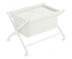 10100800 Minicuna plegable tijera blanco LISO Beig