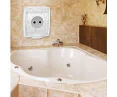 Interruptor de pared de plástico resistente al agua, caja de luz de pared, panel de enchufe, tapa abatible, transparente, accesorio de cocina para baño