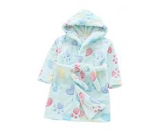 Toalla para Niños con Capucha Super Suave Cómoda Terry Albornoz Bata Pijama Ropa Housecoat MZ Azul 140