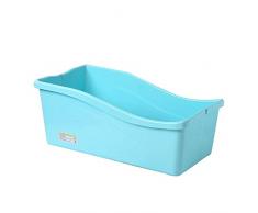 Bañera para adultos bañera portátil plegable, niño bañera, bandeja plegable para ducha de gran bañera doméstica, plegable cómoda bañera para adultos,Blue