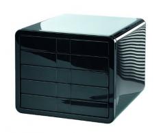 Han 1551-13 iBox - Clasificador de escritorio (5 cajones), diseño moderno, color negro