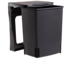 Brabantia 395246 - Papelera rectangular para armario (10 L), color negro