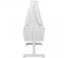 Baby Dan 1198-01-85 - Cuna mecedora, con gancho para dosel, color blanco