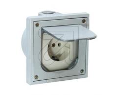 Bjc delta mecanismos - Base enchufe schuko con tapa aluminio gris exportación