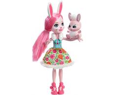 Enchantimals Bree Bunny Echantimals Muñeca Brie, Color Rosa, 17 cm (Mattel Spain DVH88)